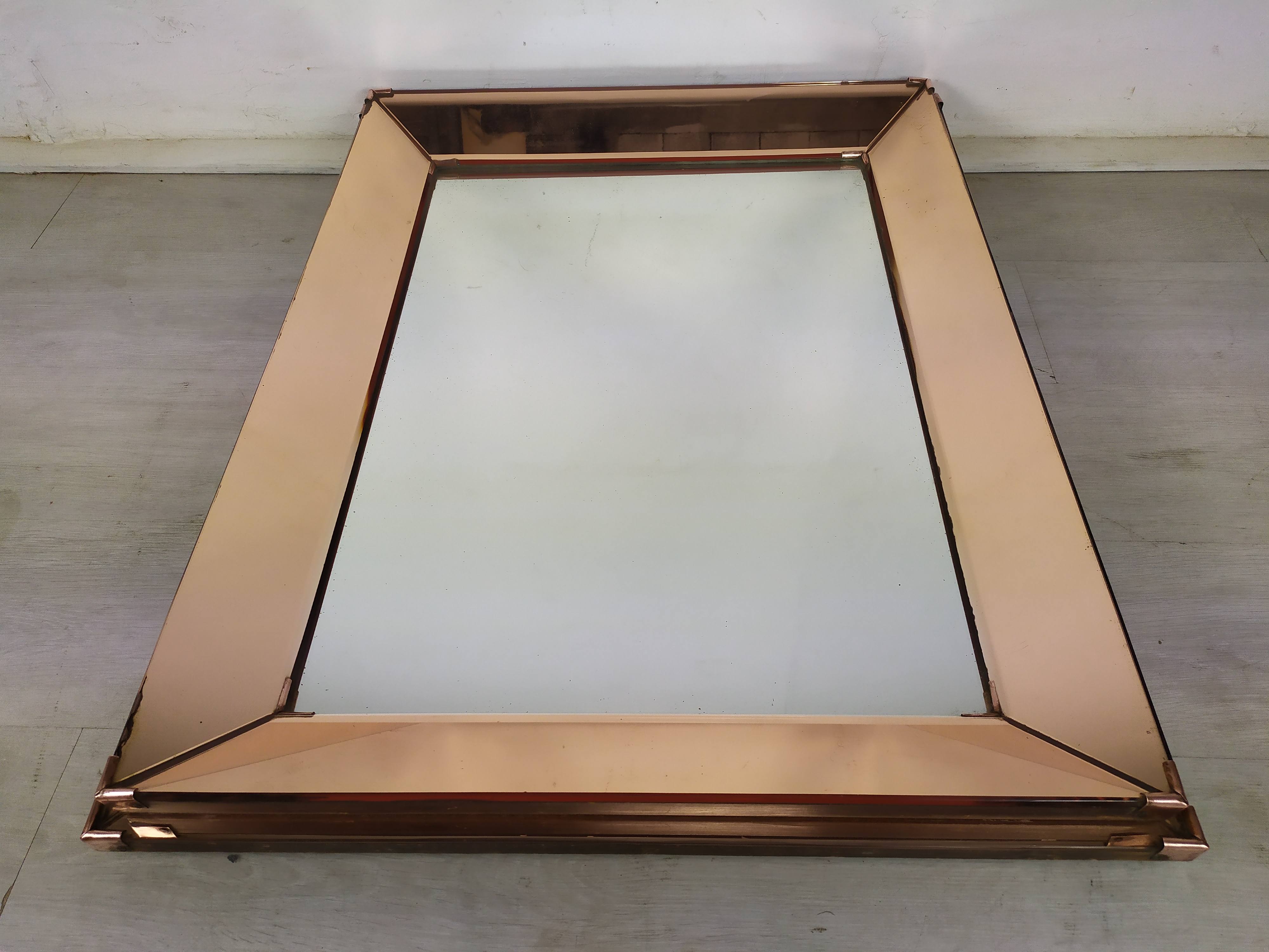 Pink art deco mirror