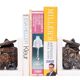 Vintage Onyx and White Marble Bookends, Sombrero Design, Mexico, 1970s