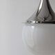 Space age glass and chrome ball suspension