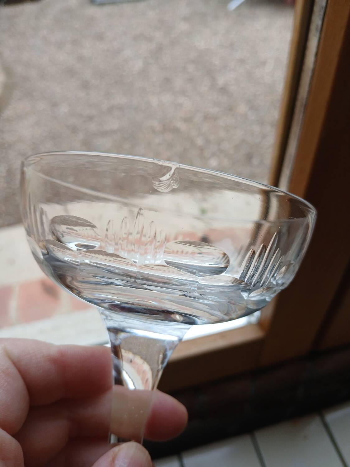 11 antique champagne glasses