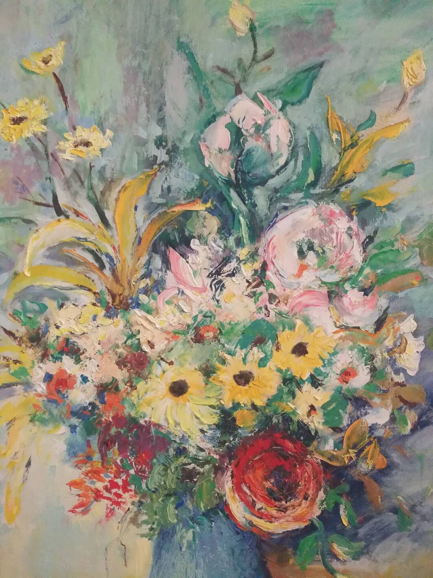 Tableau The bouquet of flowers oil painting