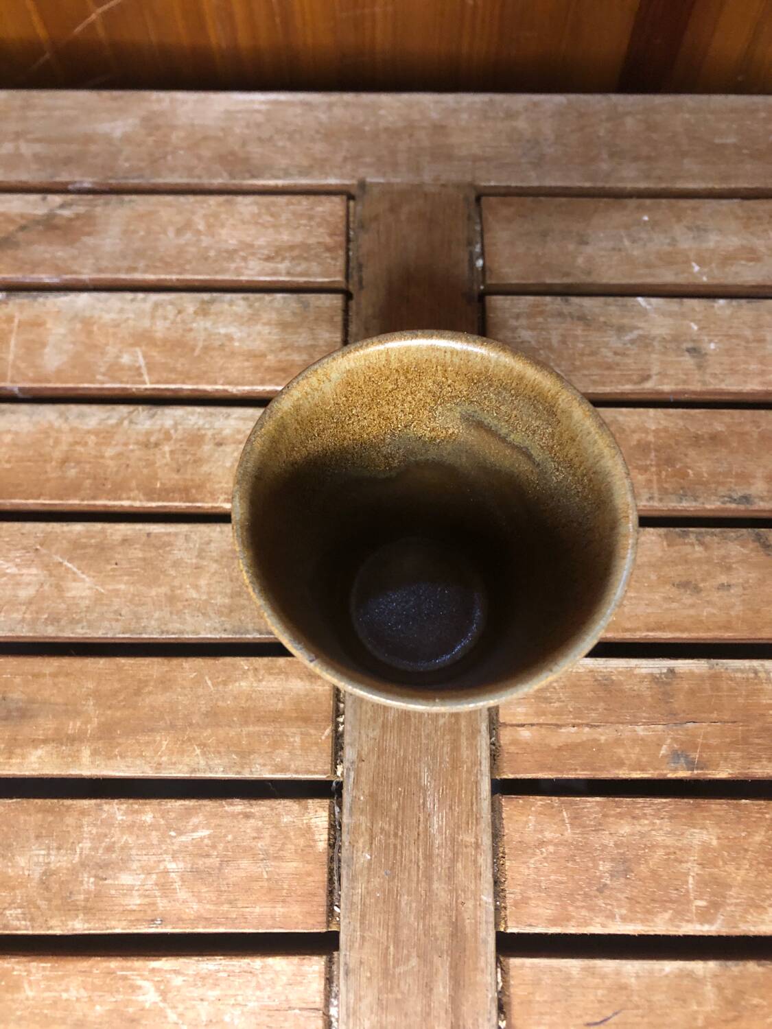 Series of 6 digoin beige stoneware cups made in france vintage #a601