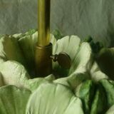 Lampe de salon a poser en ceramique bouquet de fleurs