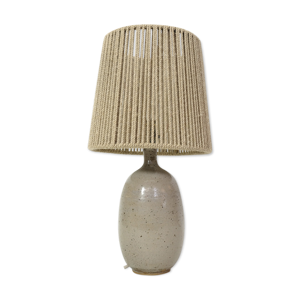 Lampe en grès pyrité gris des années 60-70