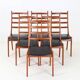 Set of 6 Korup Stolefabrik teak chairs in the style of Kai Kristiansen
