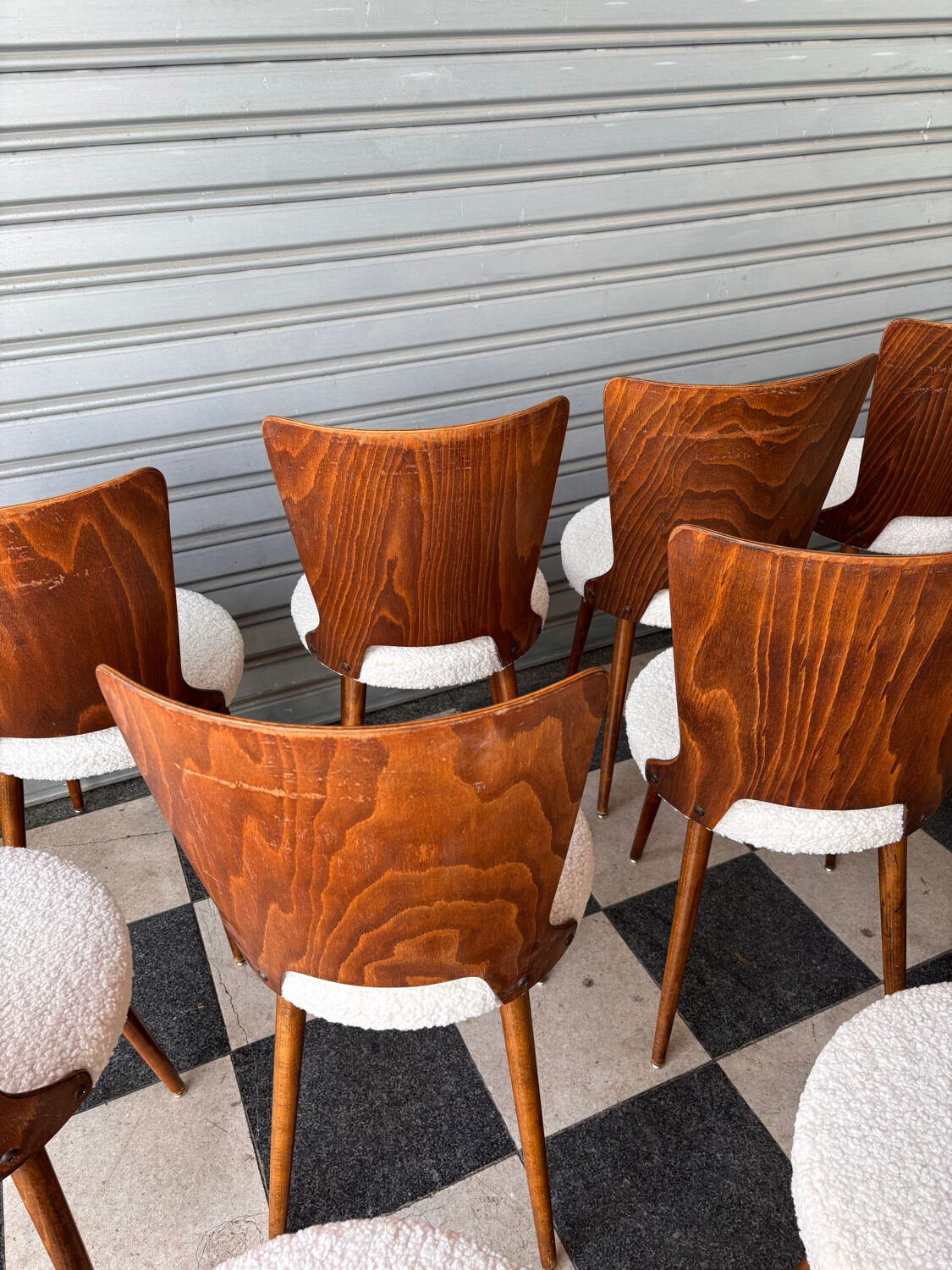 Set of 14 Baumann bistro chairs