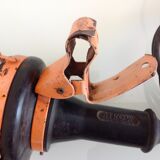 Vintage orange atrow workshop light with duralex glass