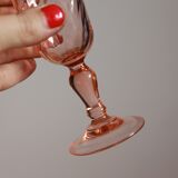 20 pink glass champagne flutes