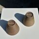 Set of 2 cups / mug Indonesian ceramic (matte brown)