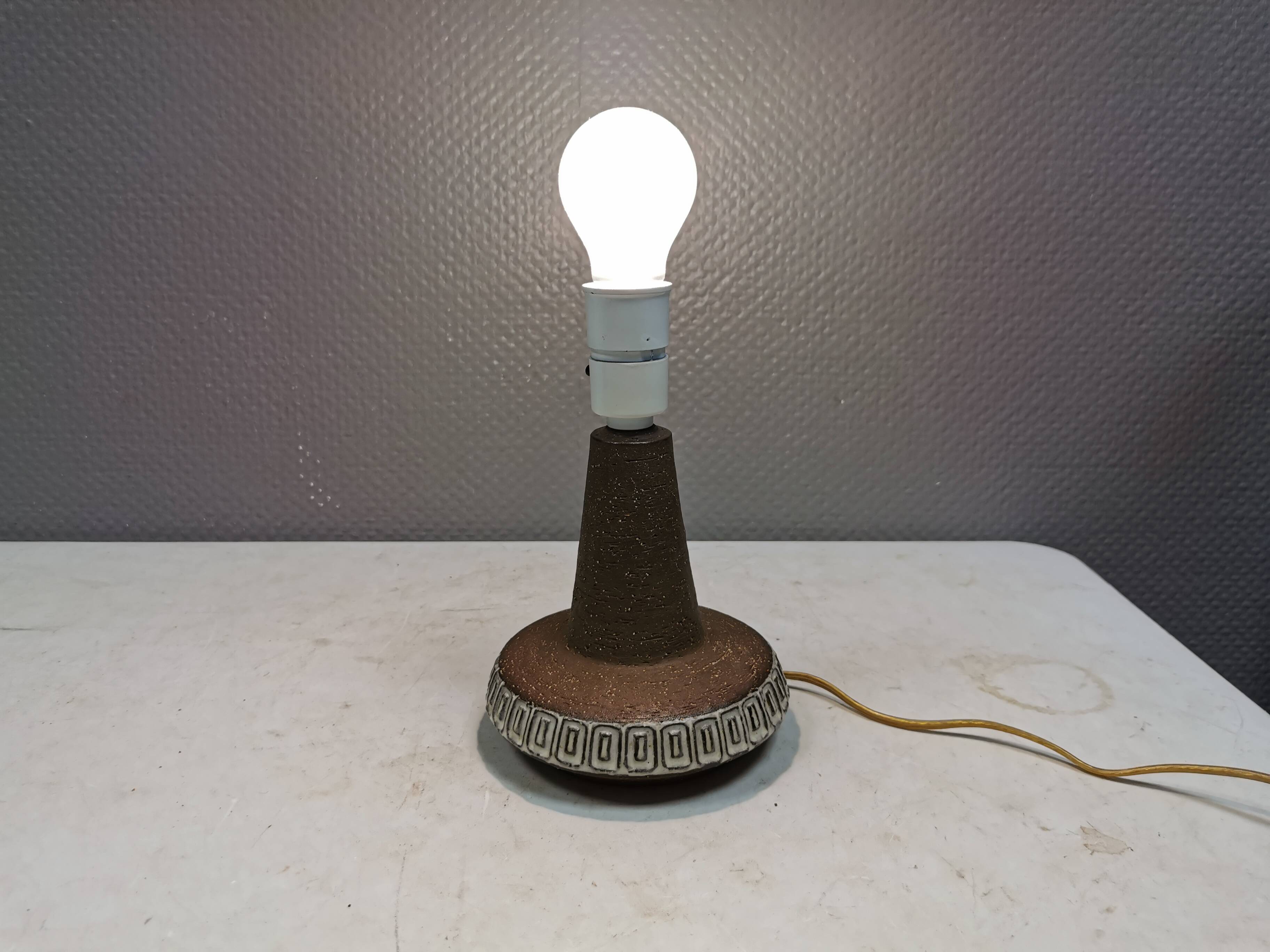 Ceramic Table Lamp, Helge Bjufstrøm Design, Michael Andersen Denmark, 1960s