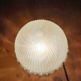 Lampe vintage sur pied bronze globe ancien