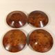 Lot of 4 candlesticks in thuya magnifying glass