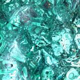 Malachite cut and brass, circa 1970