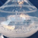 Carafe en cristal baccarat monogramme XIXème