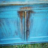 Buffet campagne patiné bleu
