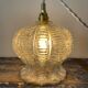 Lampe baladeuse vintage en verre ciselé électrifiée à neuf
