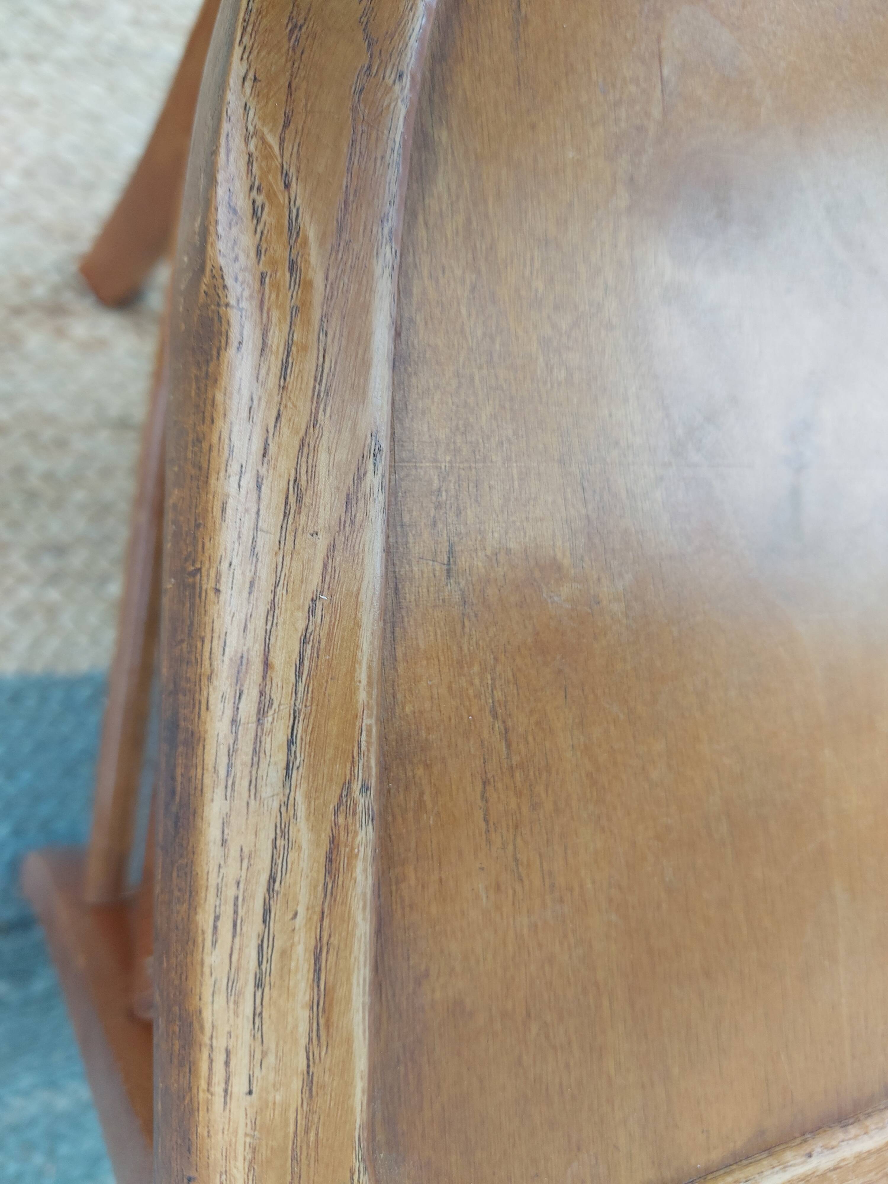 3 wooden bistro chairs