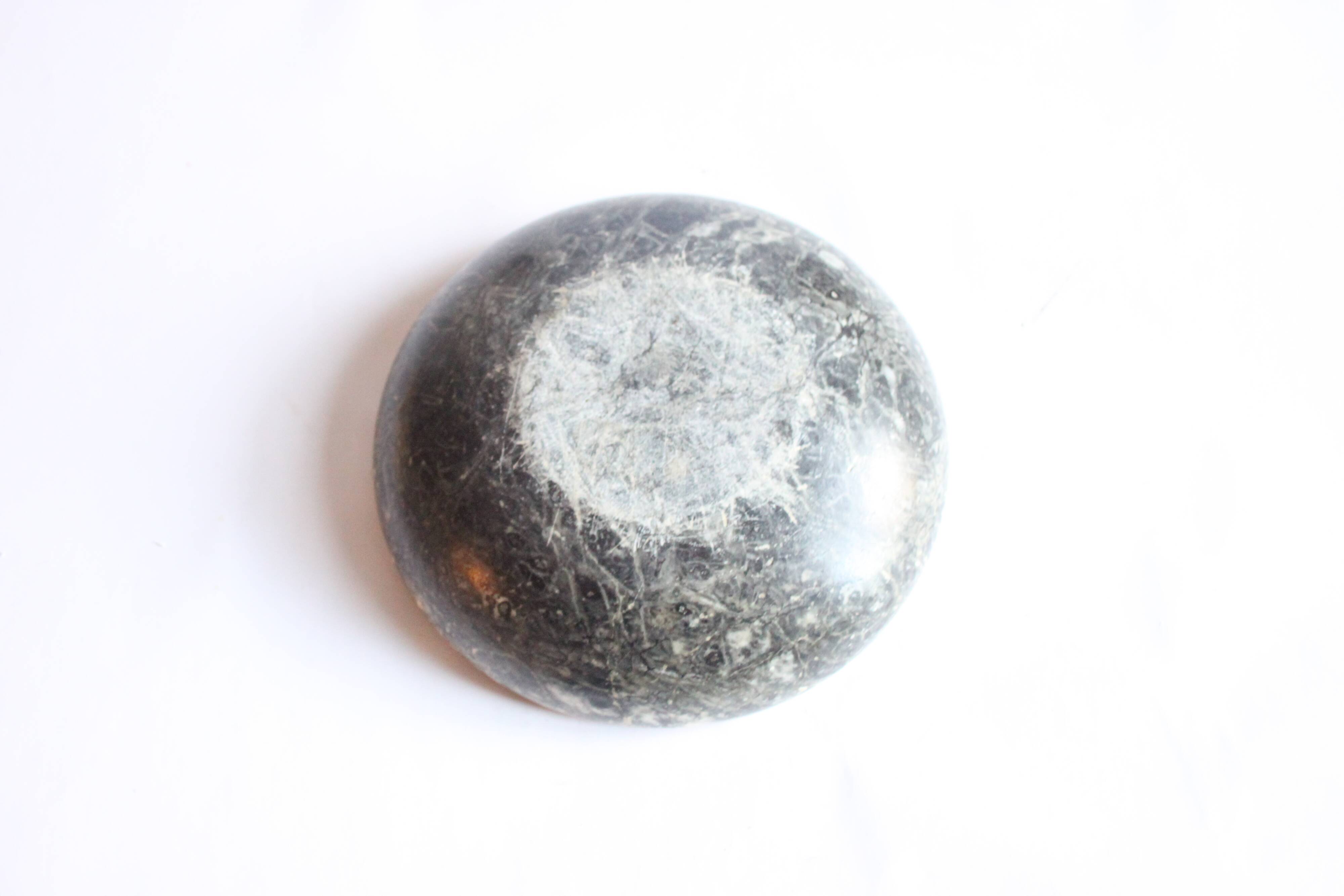 Black marble vide poche trinket bowl, Belgium 1960s.