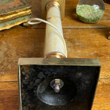 Lamp base in onyx and brass