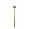 Brewery floor lamp in brass and glass opaline globe