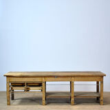 Industrial Wooden Worktable, 1980's