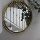 Vintage English brass mirror mid-20th century