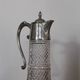 Large antique cut glass and silver-plated jug – English manufacture – 32 cm