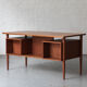 Freestanding writing desk in teak, Danish design, 1950s