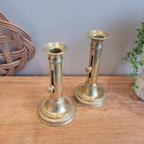 La Redoute x Selency pair of brass candle holders 11