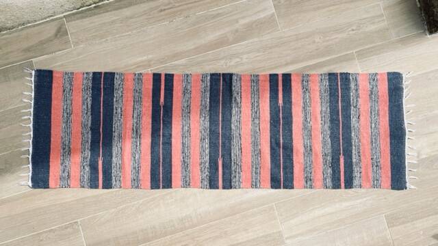 VINTAGE 80s Cotton Kilim RUG