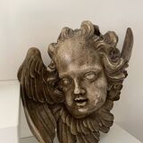 Ancienne tête d'ange en plâtre