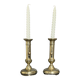 Pair of brass push candle holders – Late 19th century