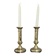 Pair of brass push candle holders – Late 19th century