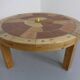 Large pine and ceramic coffee table by Lisbeth Sallingboe for Sallingboe, Denmark, 1970s.