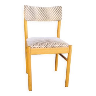 Baumann wood and velvet chair, Scandinavian spirit, vintage, 60s