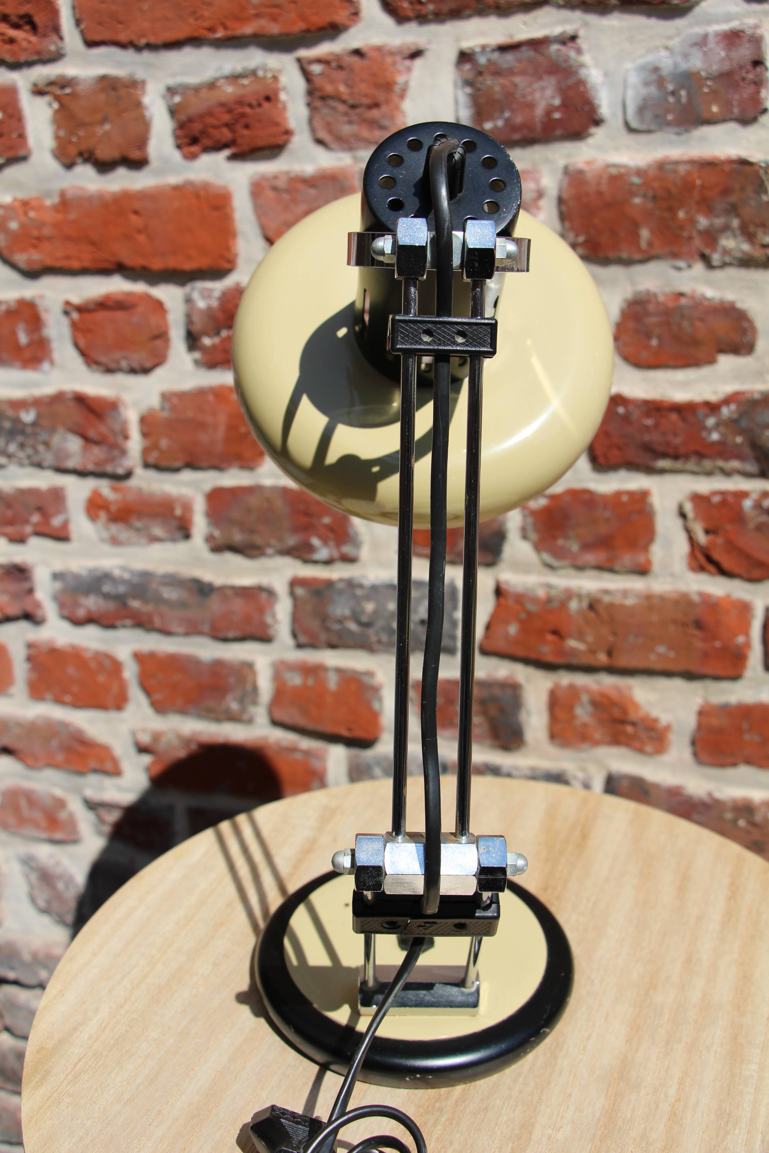 Aluminor 70's ivory articulated desk lamp