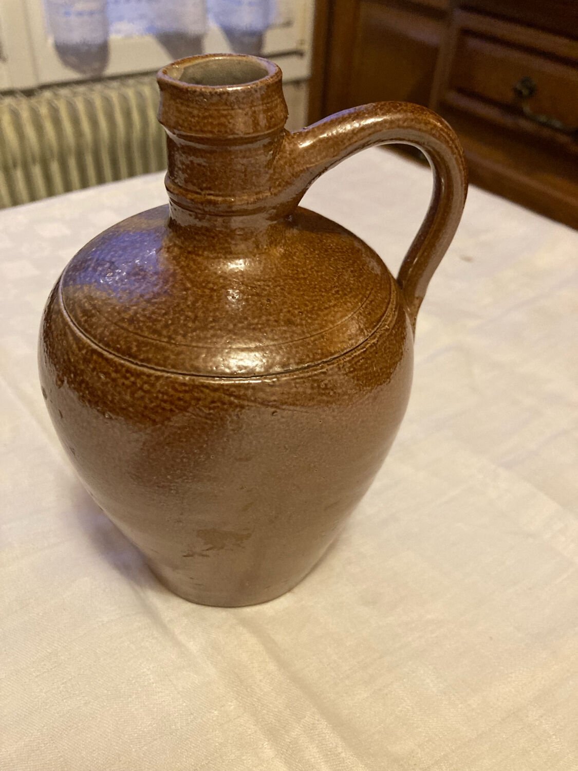Old jug, 0.5 litre capacity carafe.