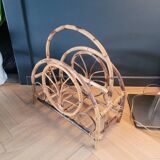 Vintage bamboo magazine rack