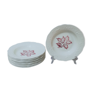 10 assiettes creuses - sarreguemines