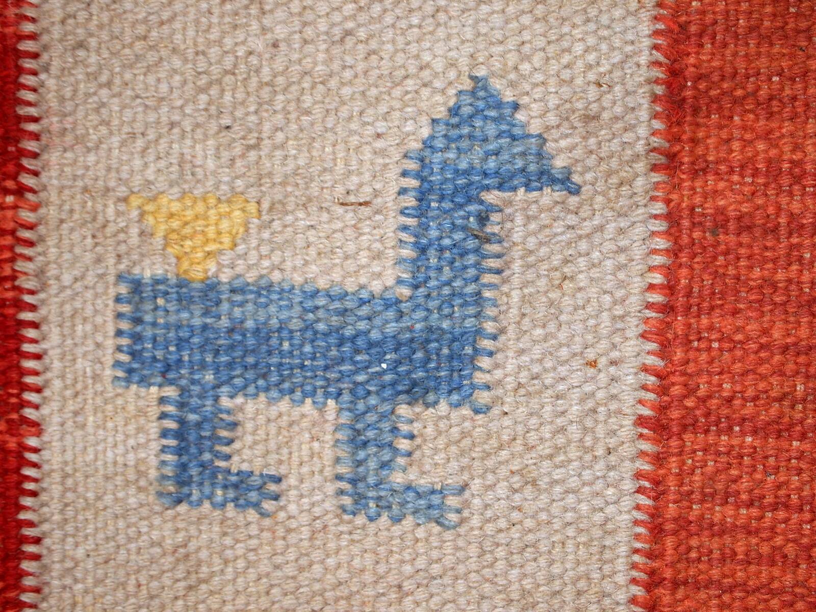 Kilim vintage fait main Gabbeh persan 171cm x 229cm (1960s)