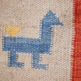 Kilim vintage fait main Gabbeh persan 171cm x 229cm (1960s)