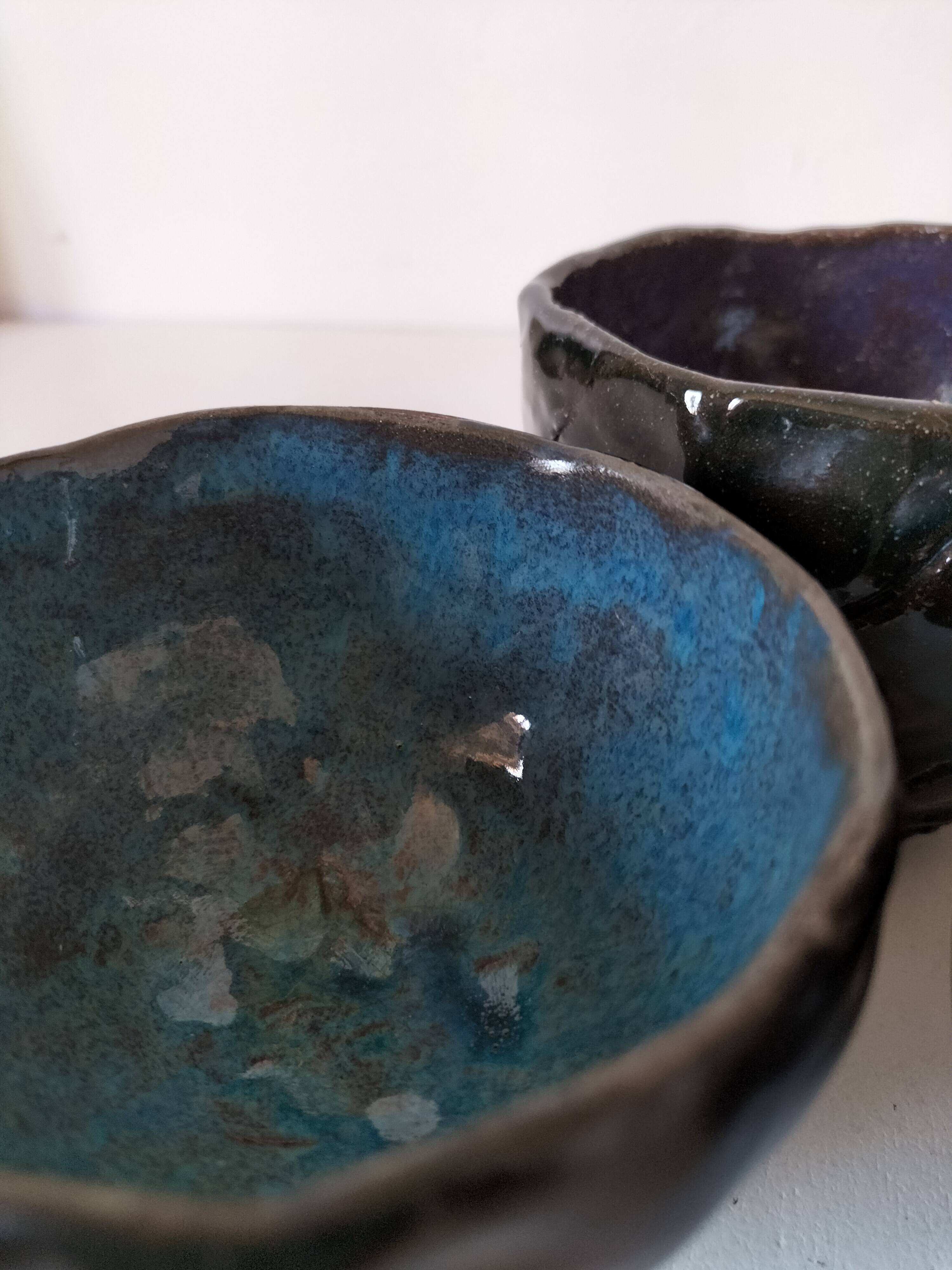 Set of 3 handmade ceramic bowls