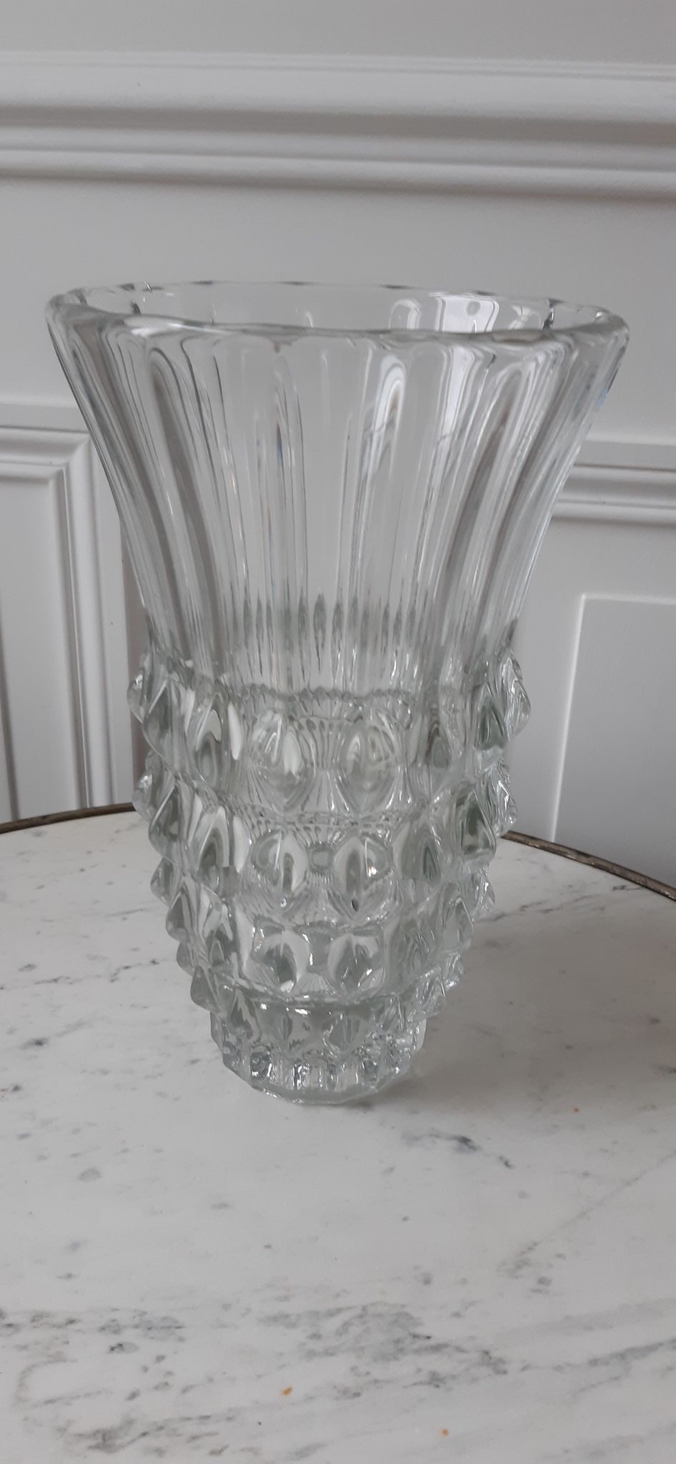 Vase années 50 en verre