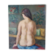 Peinture à l'huile femme nue impressionniste.