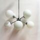 Vintage opaline sputnik chandelier, 1960s