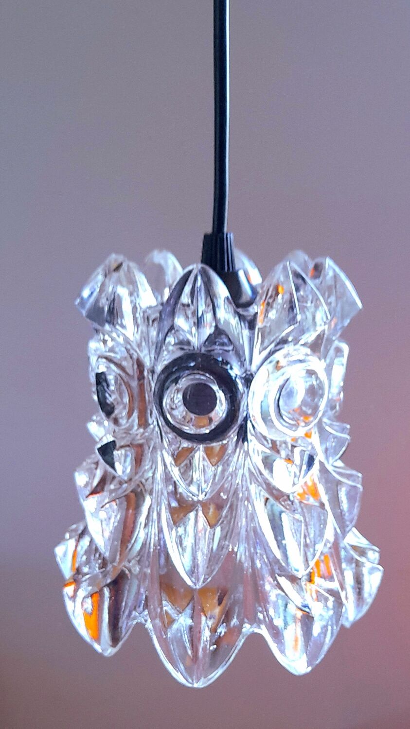 Crystal pendant lamp 70s