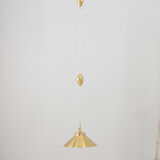 Mid-Century Danish Brass P-295 Adjustable Pendant Lamp By Fritz Schlegel For Lyfa, 1960s