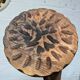 Carved wooden tripod stool