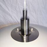 White pendant light, Scandinavian, space age, Poulsen style, 1990.