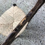 Chaise paillée brutaliste